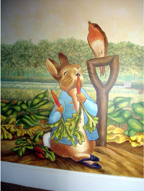 482x640 Peter Rabbit Mural Inspired By Beatrix Potter - Peter Rabbit Painting