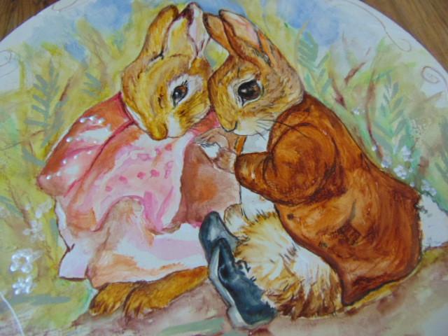 640x480 Artist Sarit Critters Beatrix Potter Peter Rabbit Amp Benjamin Bunny - Peter Rabbit Painting