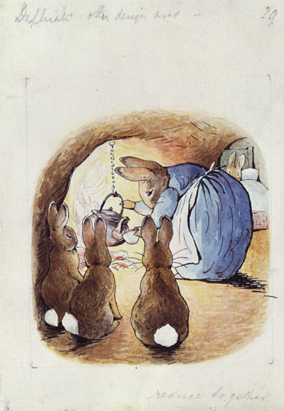 408x589 Beatrix Potter The Tale Of Peter Rabbit - Peter Rabbit Painting