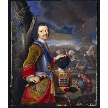 355x355 Peter The Great With A Black Page Mardefeld, Gustav Von Baron - Peter The Great Painting