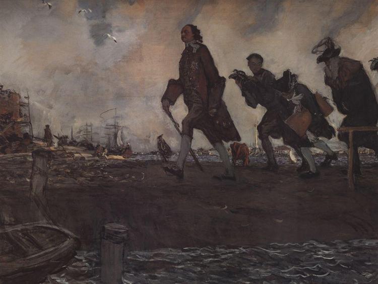 750x564 Peter I The Great, 1907 - Peter The Great Painting