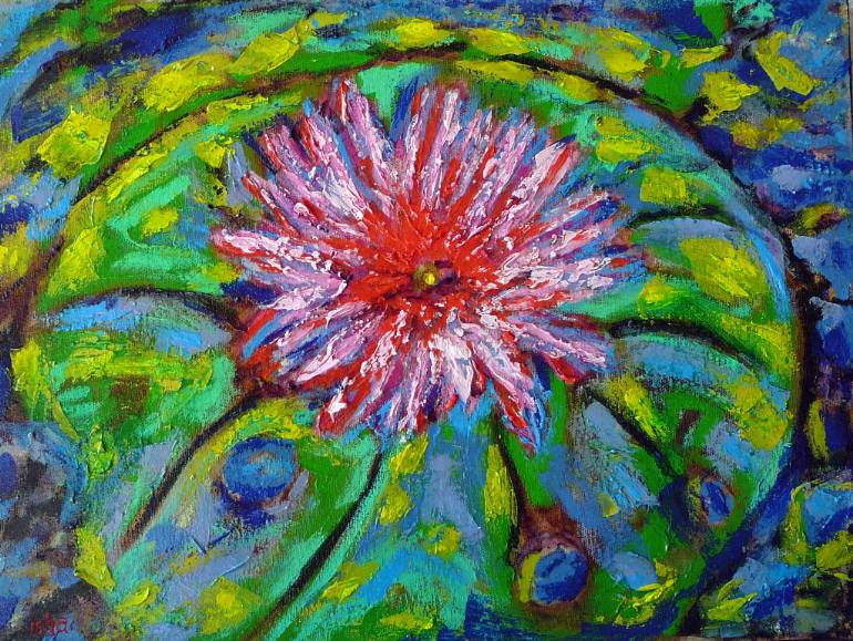 770x579 Saatchi Art Peyote Cactus In Bloom Painting By Gerhardt Isringhaus - Peyote Painting