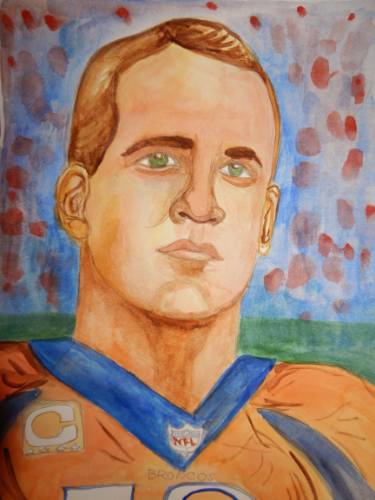 375x500 Peyton Manning Paintings For Sale Saatchi Art - Peyton Manning Painting