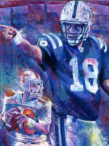 Peyton Manning Painting at PaintingValley.com | Explore collection of ...