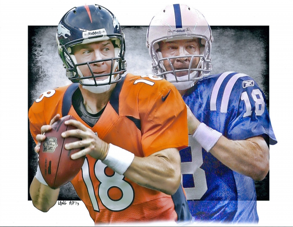 1000x775 Online Sports Memorabilia Auction Pristine Auction - Peyton Manning Painting