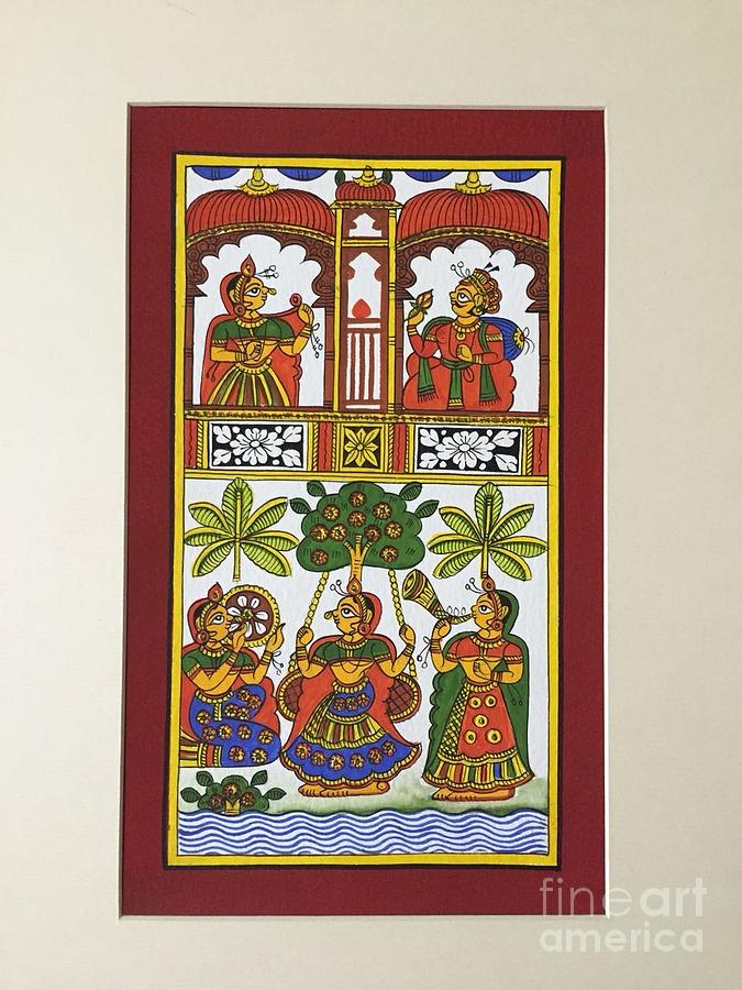 675x900 Festive Rituals Phad Painting Painting By The Kaarigars - Phad Painting