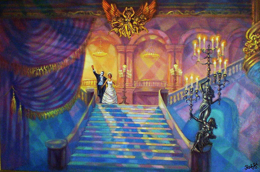 900x597 Phantom Of The Opera Painting By Raffi Jacobian - Phantom Of The Opera Painting