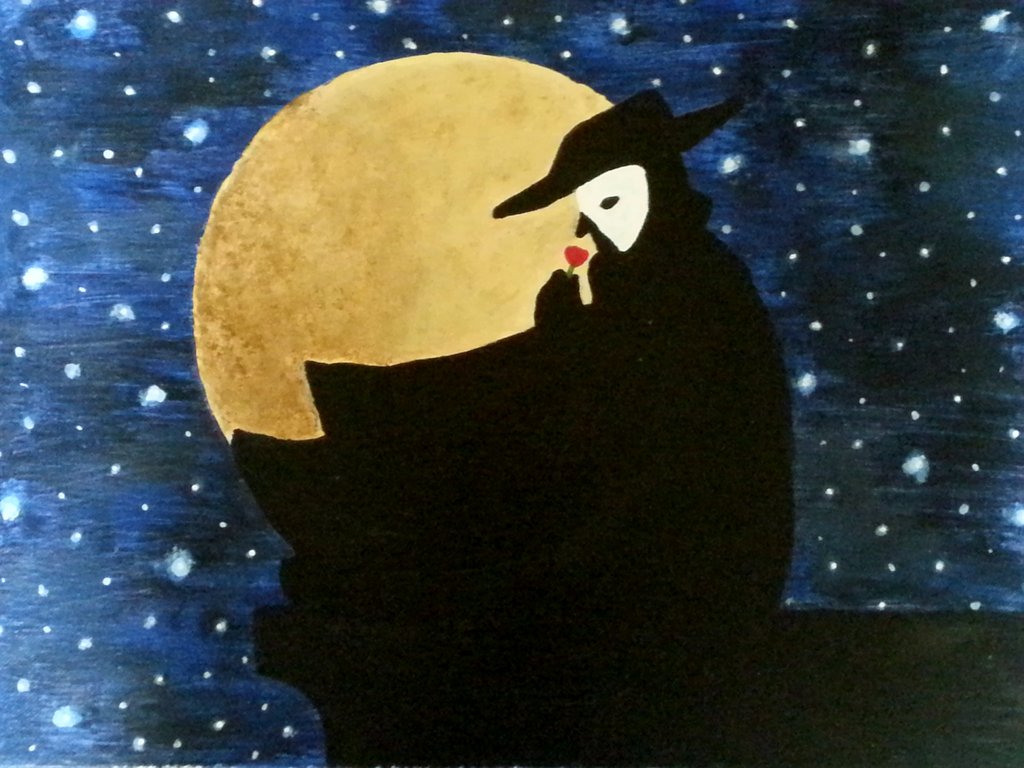 1024x768 Phantom Painting By Creepyland - Phantom Of The Opera Painting