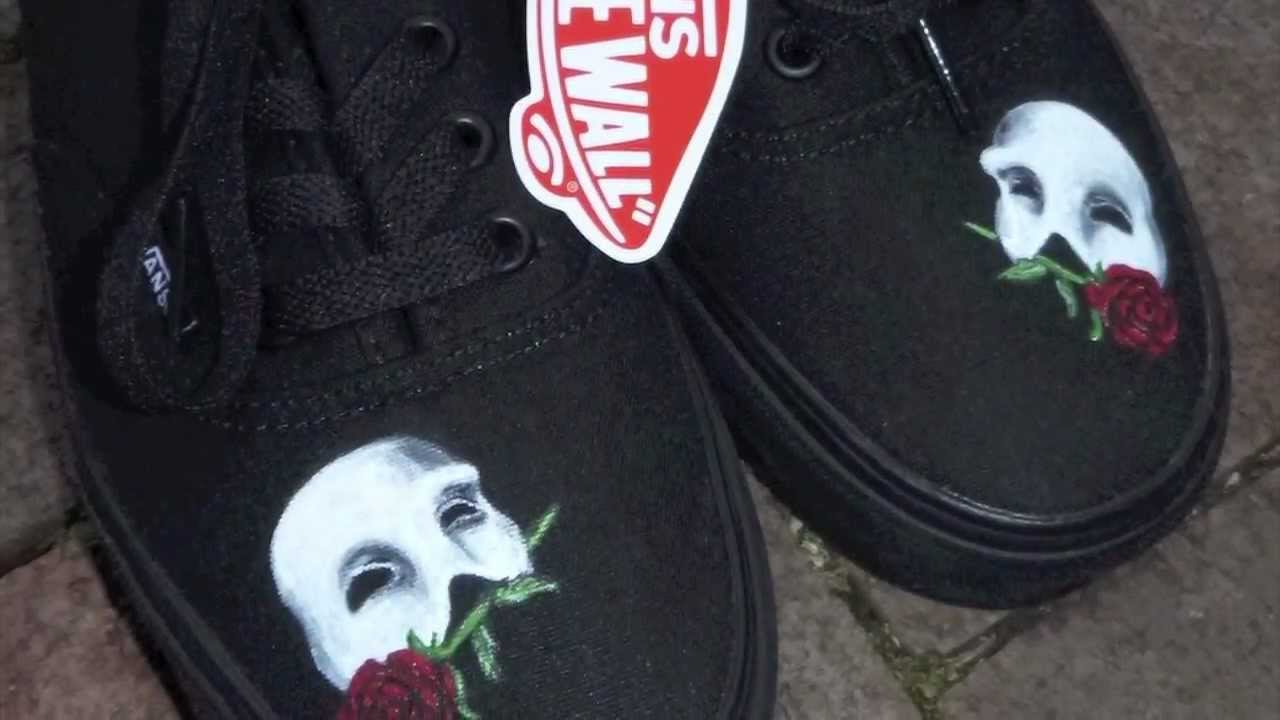 1280x720 Phantom Of The Opera Custom Painted Shoes - Phantom Of The Opera Painting