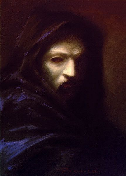 430x600 Cloaked Phantom Created In 1993 Medium Pastel On Paper Size - Phantom Of The Opera Painting