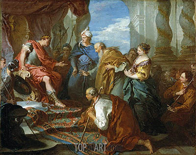 400x317 Joseph Presenting His Father And Brothers To The Pharaoh Boucher - Pharaoh Painting
