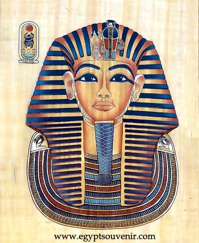 398x486 Egyptian Papyrus Paintings - Pharaoh Painting