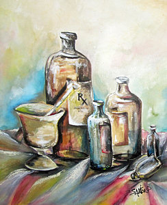 244x300 Pharmacies Paintings Fine Art America - Pharmacy Painting