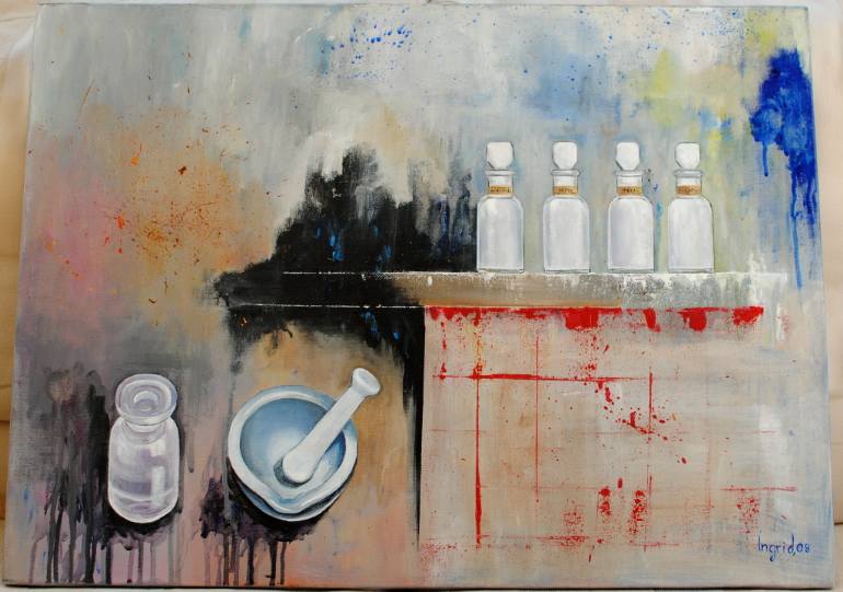 770x541 Saatchi Art Acrylic Painting About Pharmacy Theme Chemical - Pharmacy Painting