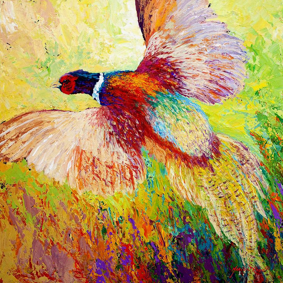 900x900 Flushed - Pheasant Painting