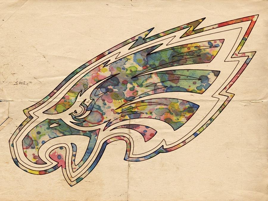 900x675 Philadelphia Eagles Poster Vintage Painting By Florian Rodarte - Philadelphia Eagles Painting