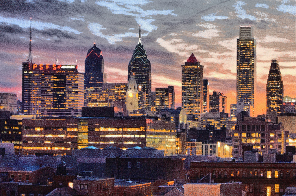 1024x681 Philadelphia Skyline - Philadelphia Painting