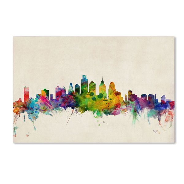 600x600 Trademark Art Philadelphia, Pennsylvania By Michael Tompsett - Philadelphia Painting
