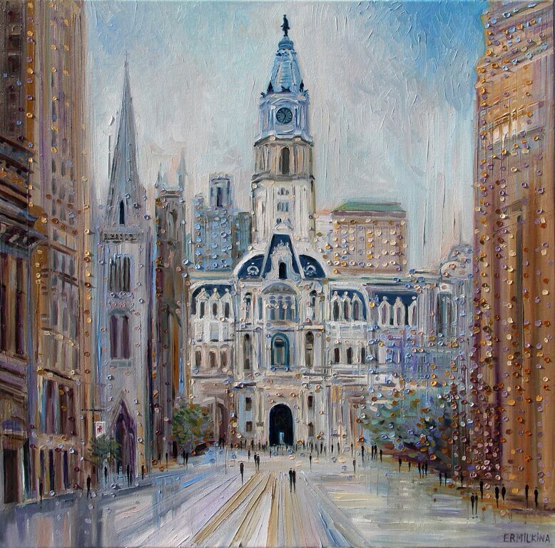 778x768 City Hall, Philadelphia. New Oil Painting, 36 X 36 Inches Coming - Philadelphia Painting