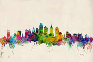 300x200 Philadelphia Skyline Art Fine Art America - Philadelphia Skyline Painting