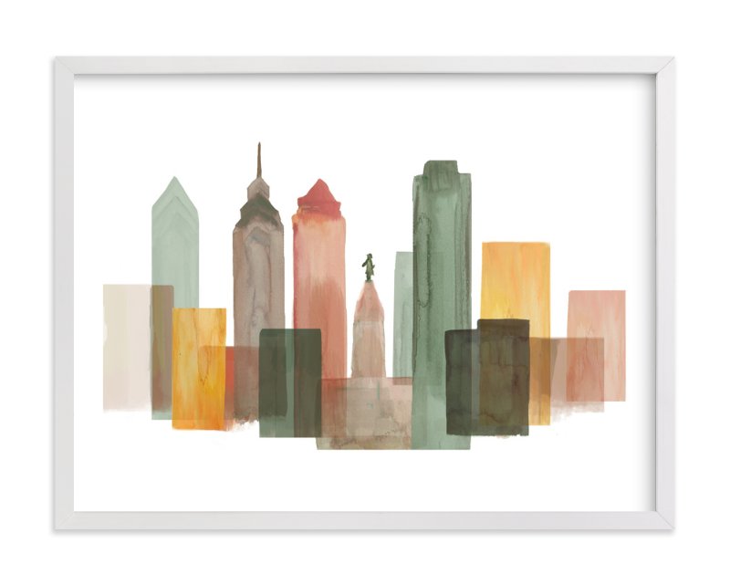 800x641 Philadelphia Skyline Wall Art Prints By Katherine Moynagh Minted - Philadelphia Skyline Painting