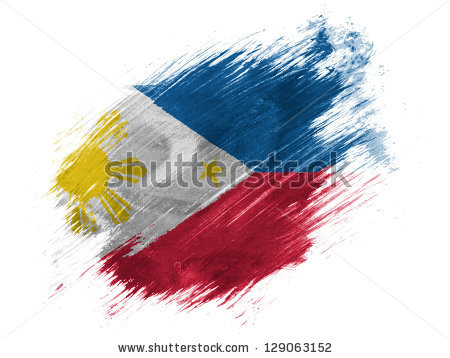 450x358 Philippine Flag Painted Brush On White Stock Illustration - Philippine Flag Painting