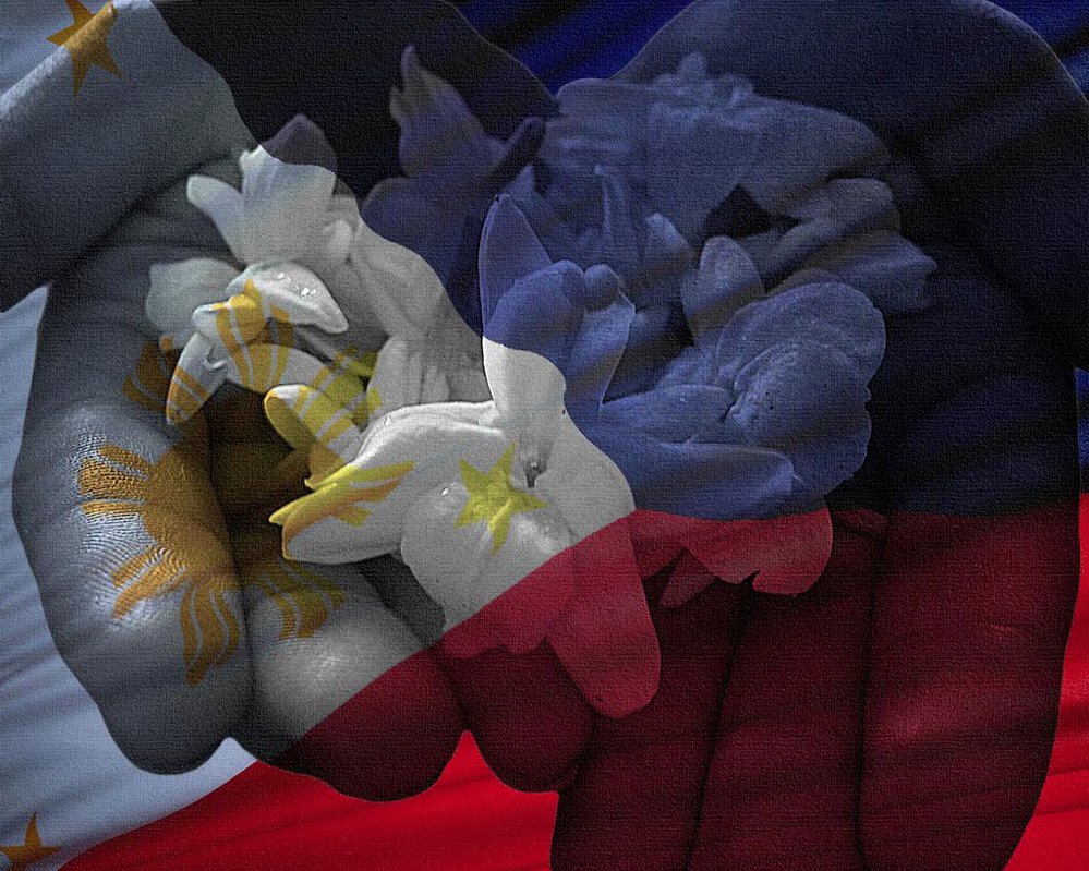 999x799 Philippine Flag And Sampaguita Flower By Sagittarianrob - Philippine Flag Painting