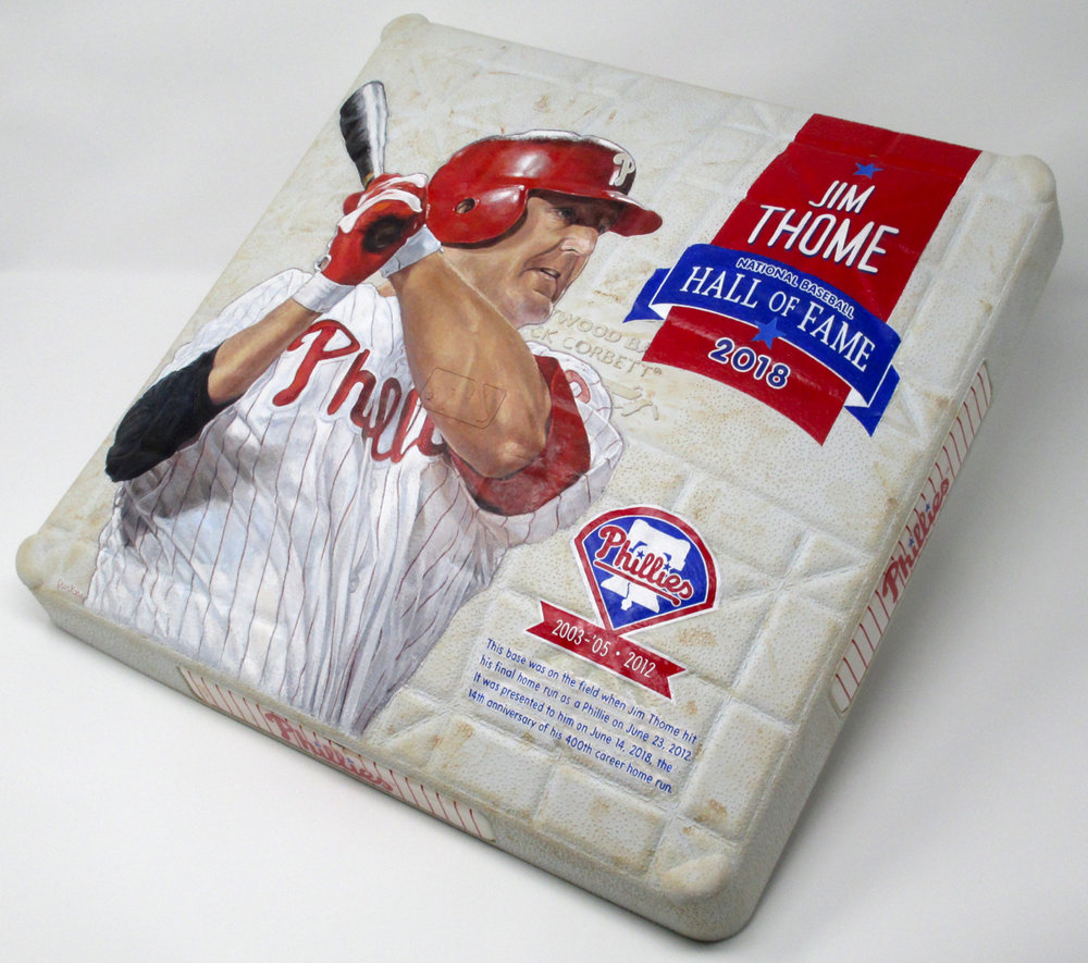 1000x885 Phillies Honor Hall Of Fame Inductee Jim Thome With Custom Art - Phillies Art Painting
