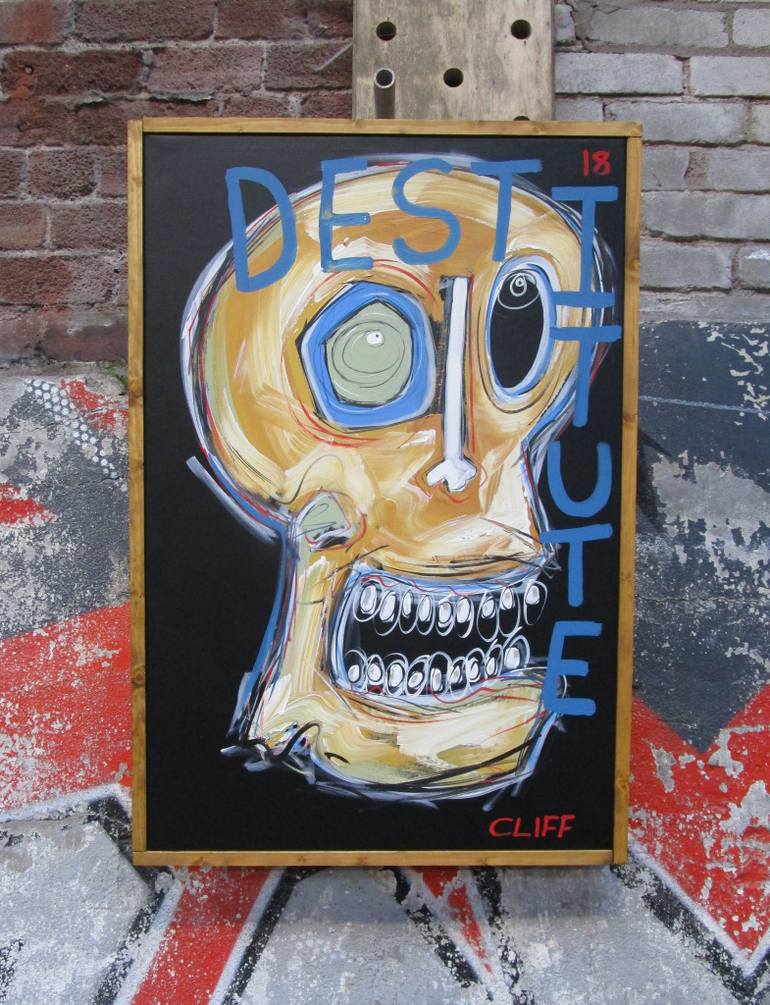 770x1005 Saatchi Art Destitute Painting By Cliff Phillips - Phillips Painting