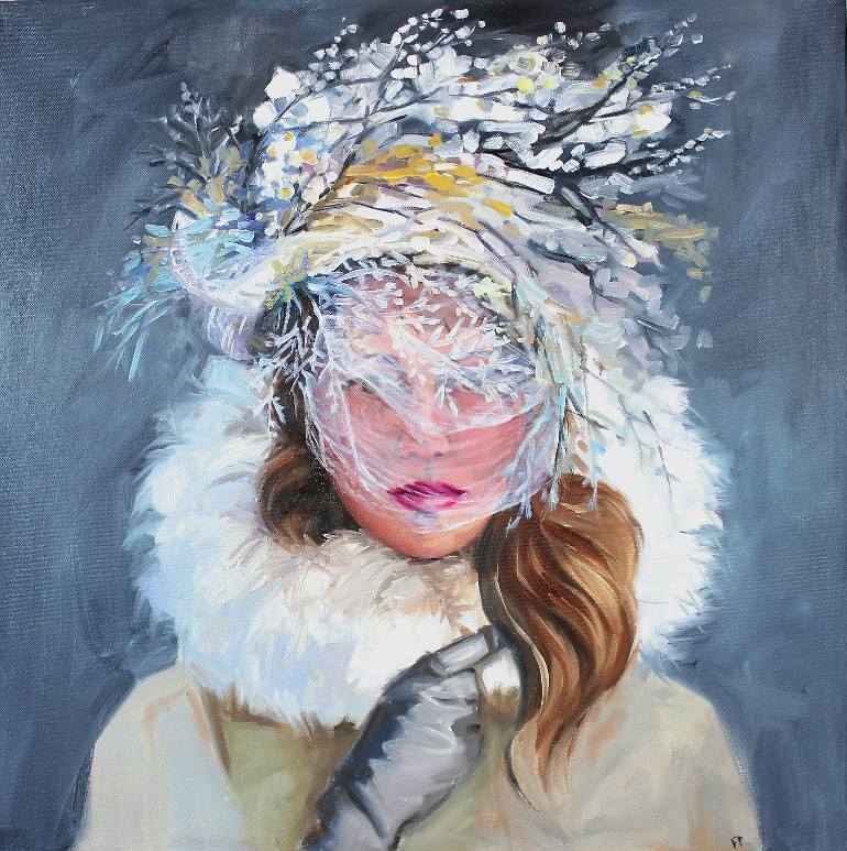 770x773 Saatchi Art Snow Queen Painting By Fiona Phillips - Phillips Painting