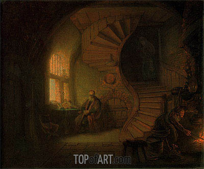 400x330 Philosopher In Meditation Rembrandt Painting 8912 Topofart - Philosopher Painting