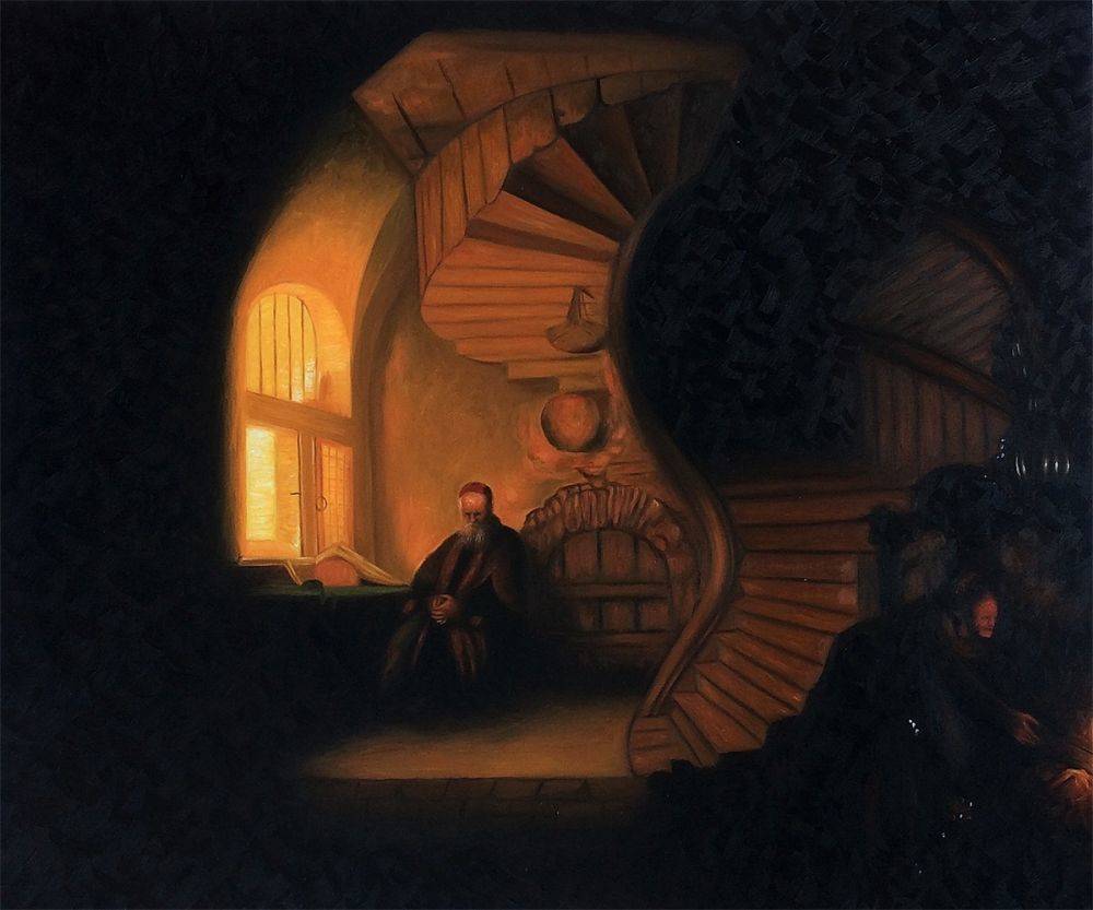 1000x833 Rembrandt, The Philosopher In Meditation - Philosopher Painting