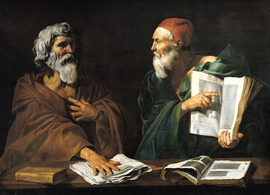 900x651 The Philosophers Painting By Master Of The Judgment Of Solomon - Philosopher Painting