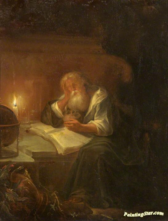 546x720 An Old Philosopher Artwork By Godfried Schalcken Oil Painting - Philosopher Painting