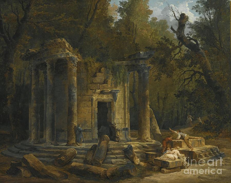 900x716 Temple Of Philosophy At Ermenonville Painting By Motionage Designs - Philosophy Painting