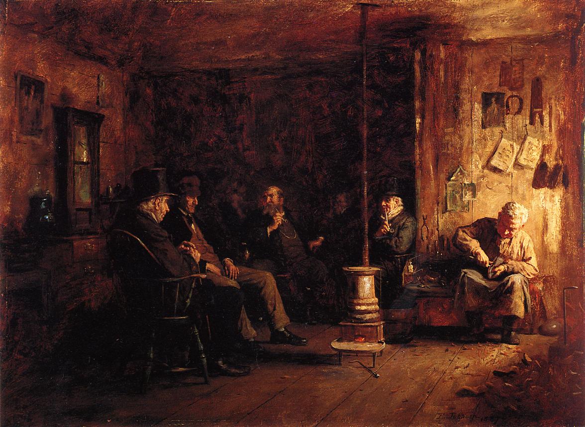 1176x858 The Nantucket School Of Philosophy 1887 Painting Eastman Johnson - Philosophy Painting