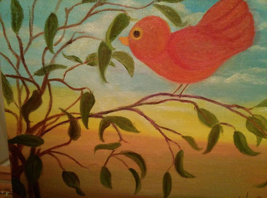 900x667 Phoenix Bird At Sunrise Painting By Shirley Davis - Phoenix Bird Painting