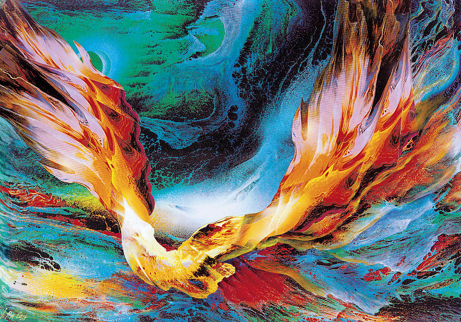 900x629 Phoenix The Bird Of Life Painting By Igor Paley - Phoenix Bird Painting