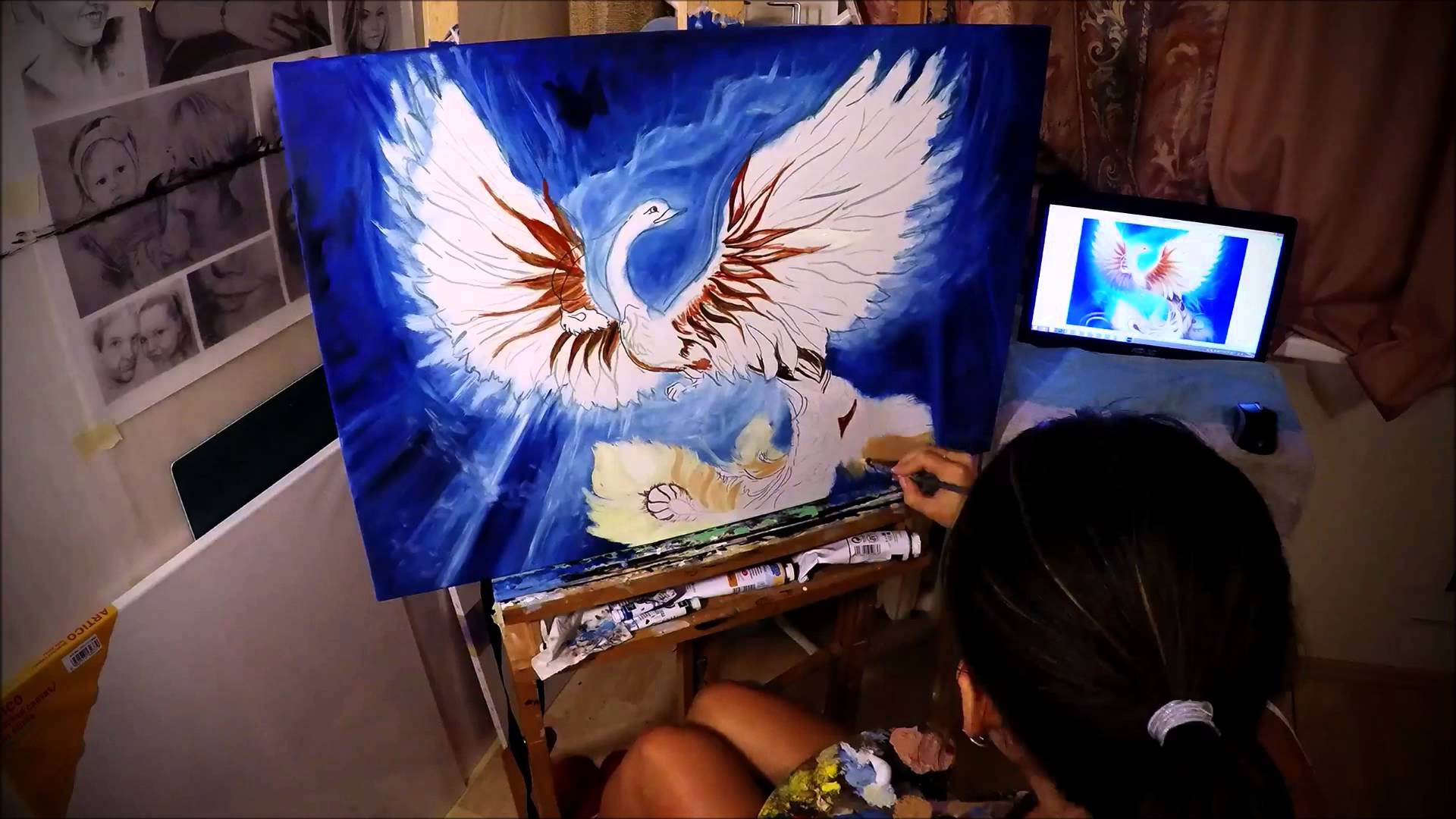 1920x1080 Oil Painting - Phoenix Oil Painting