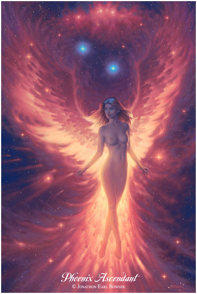 675x1008 Phoenix Ascendant - Phoenix Oil Painting