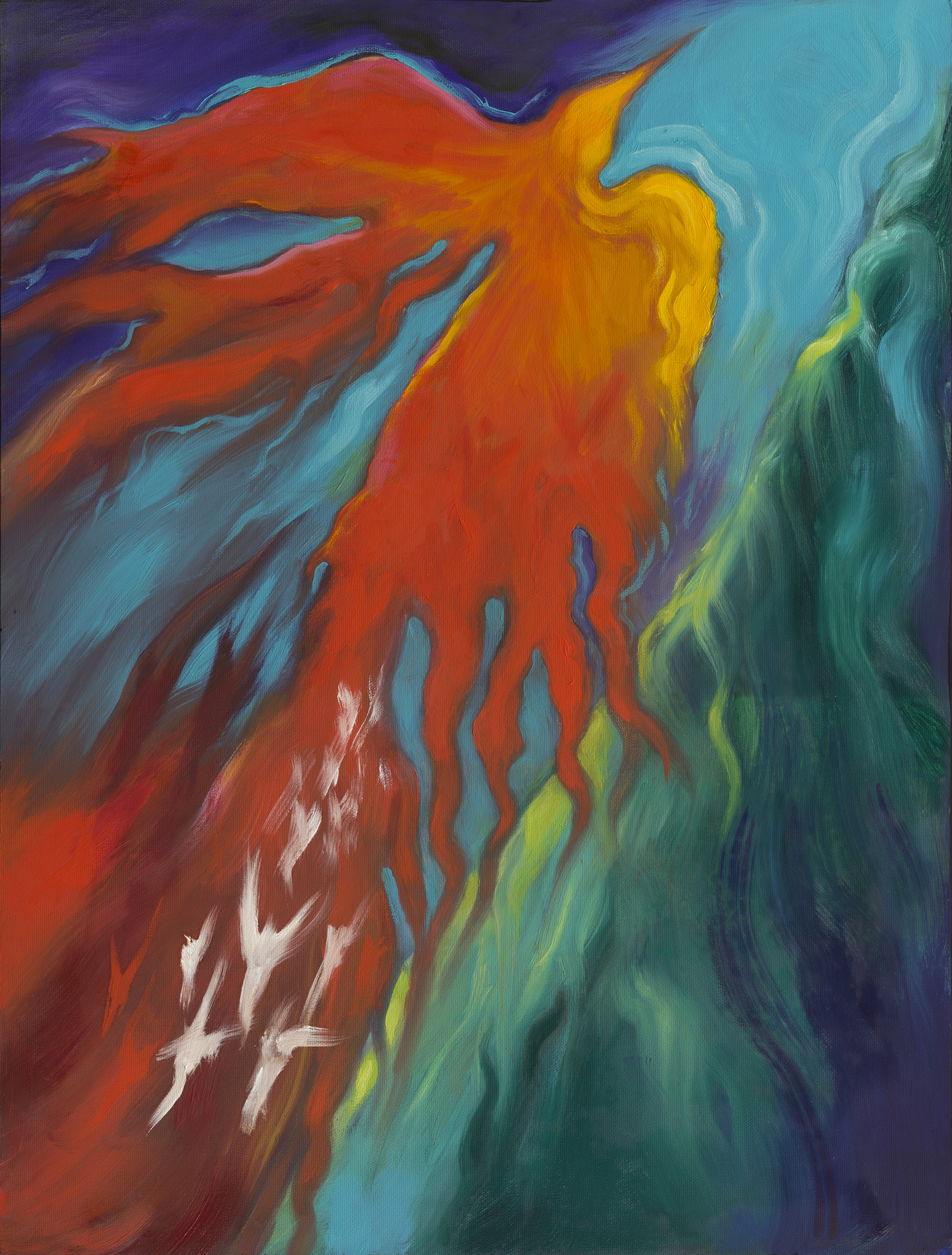 4928x6494 The Phoenix Project Veronica Knox - Phoenix Oil Painting