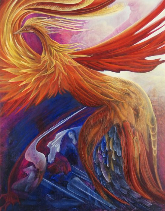 547x700 222 Best Images On Phoenix, Painting Art - Phoenix Oil Painting