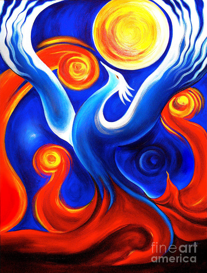 683x900 Phoenix Rising Painting By Gem S Visionary - Phoenix Painting