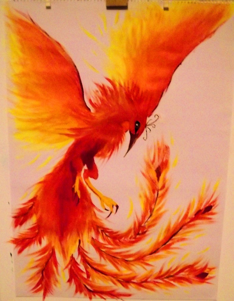 787x1014 Phoenix Painting By Nymph Y - Phoenix Painting
