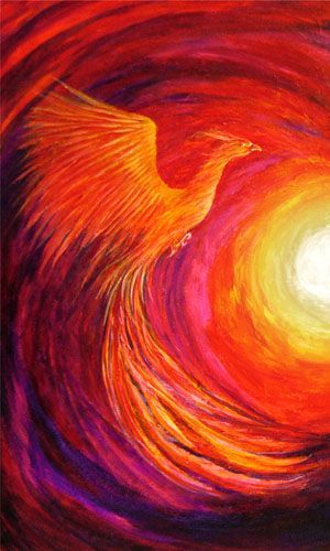 300x500 Asian Acrylic Painting - Phoenix Painting