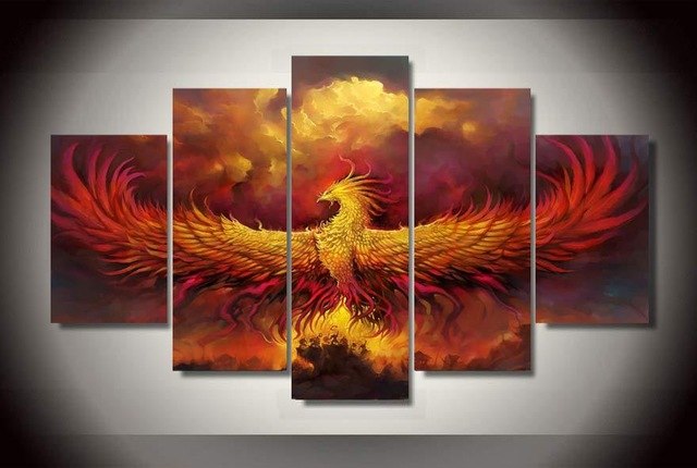640x430 Hd Printed Comics Phoenix Painting On Canvas Room Decoration Print - Phoenix Painting