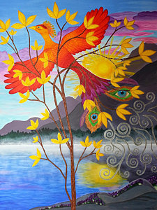 225x300 Phoenix Rising Paintings Fine Art America - Phoenix Rising Painting