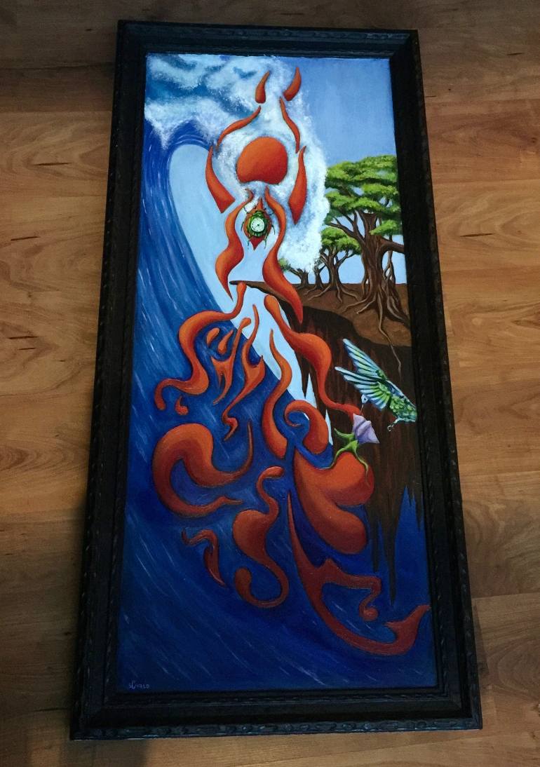 770x1094 Saatchi Art Phoenix Rising Painting By Celeste Jacobi - Phoenix Rising Painting