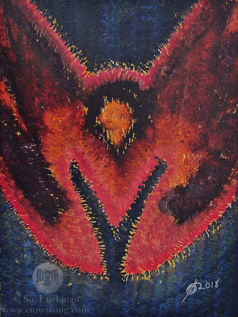 470x626 Phoenix Rising (Original Painting) Original Painting Ink - Phoenix Rising Painting