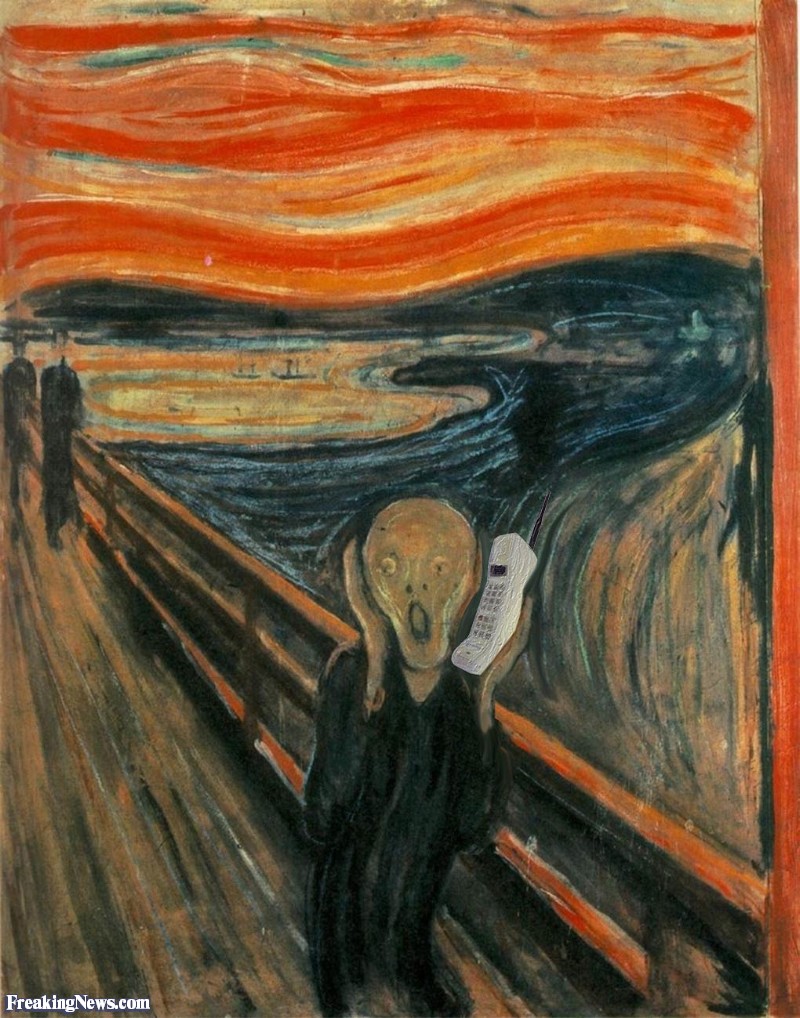 800x1018 The Scream Painting Hearing About His Phone Bill Pictures - Phone Painting